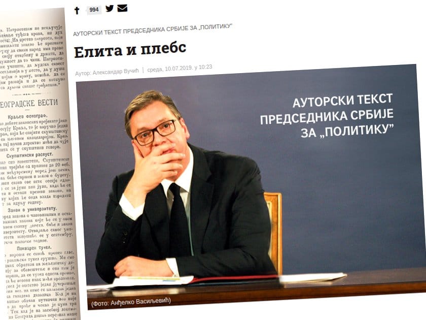 I Nišlije potpisom na peticiju osudile Vučićevu podelu na "elitu i krezubu stoku" 10 Vucic Elita i plebs foto printskrin politika rs