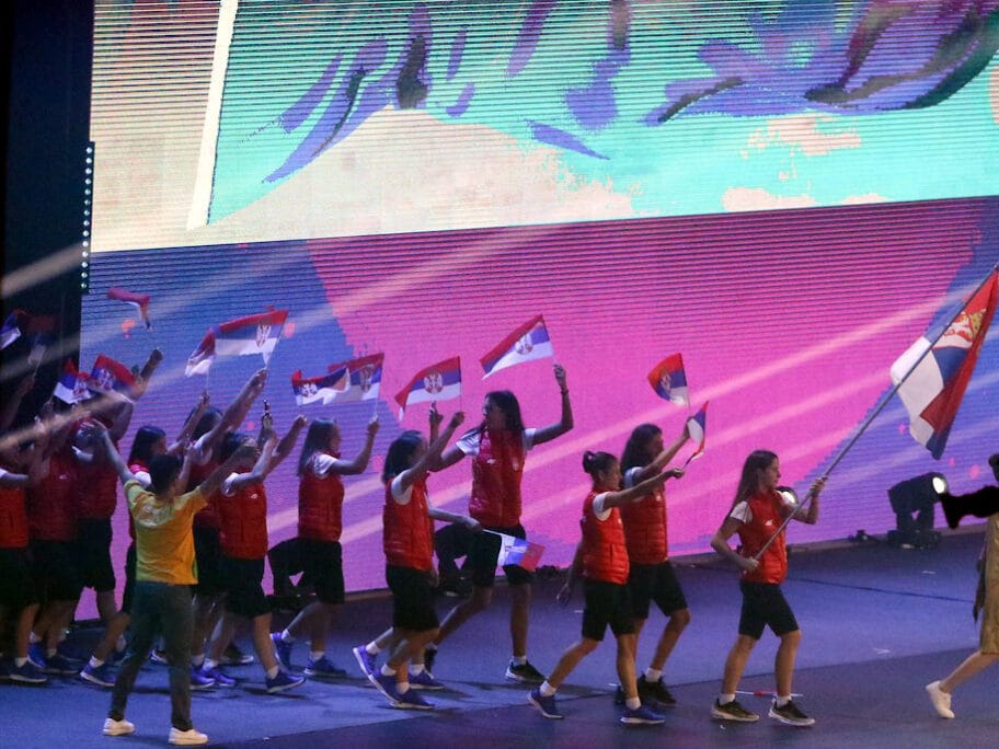 Evropske olimpijske igre mladih Baku barjaktar Nina Stanisavljevic foto Facebook Olimpijski komitet Srbije