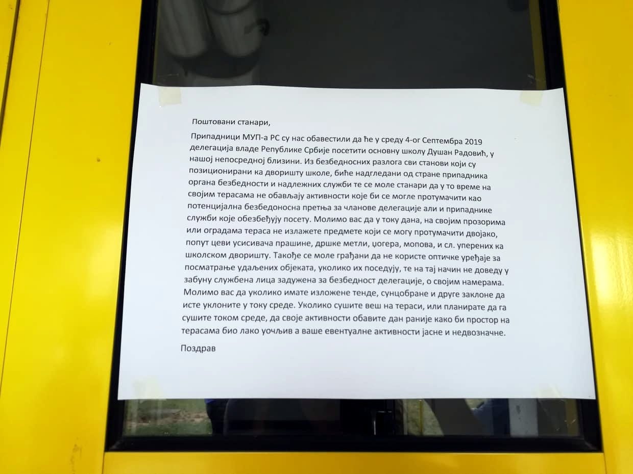 Obevestenje3; foto: JV