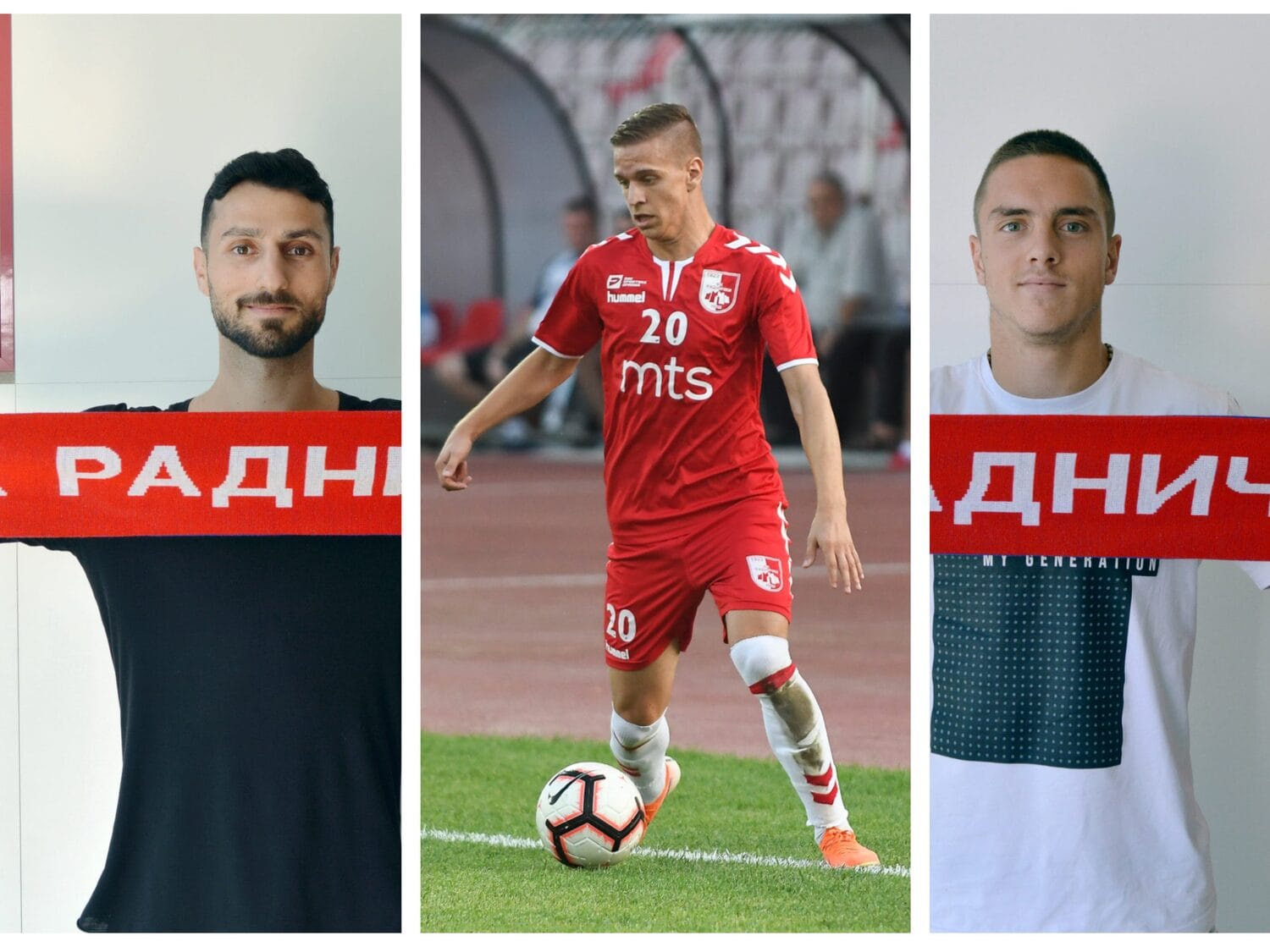 Rebin Sulaku Nikola Cumic i Nemanja Nikolic Radnicki fudbal foto Juzne vesti FK Radnicki Vanja Keser scaled