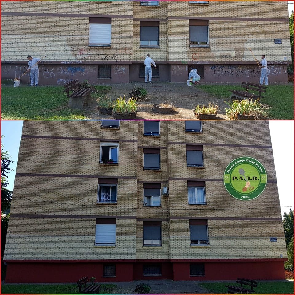 Akcija krecenja u naselju7; foto: Radne akcije Delijski Vis Niš