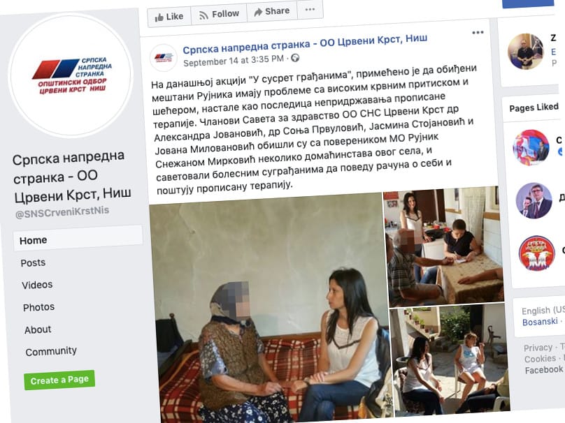 SNS lekari FB printscreen