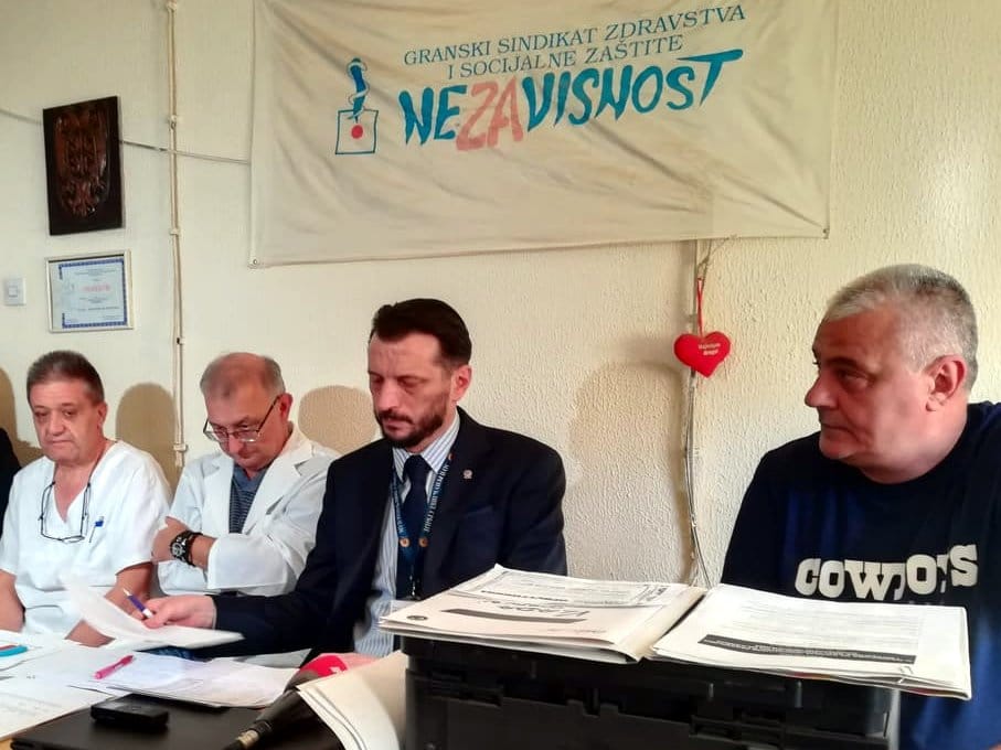 Sindikalisti i Radovanovic foto JV