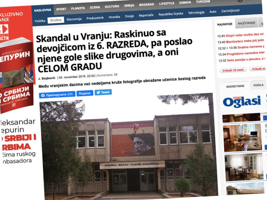 Pretnje smrću novinarki “Novosti” nakon teksta o dešavanjima među osnovcima u Vranju 3 novosti printscreen