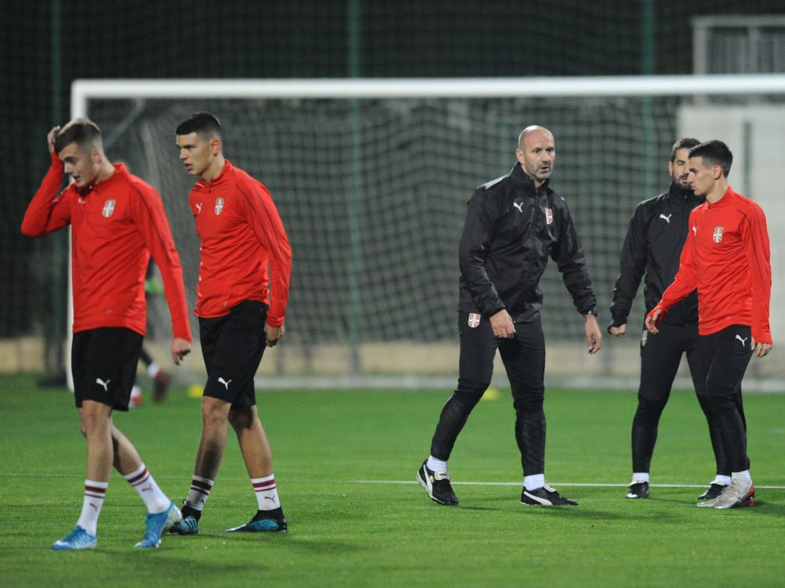 Trening reprezentacija Srbije U 21 Ilija Stolica foto Fudbalski savez Srbije Z Milovanovic