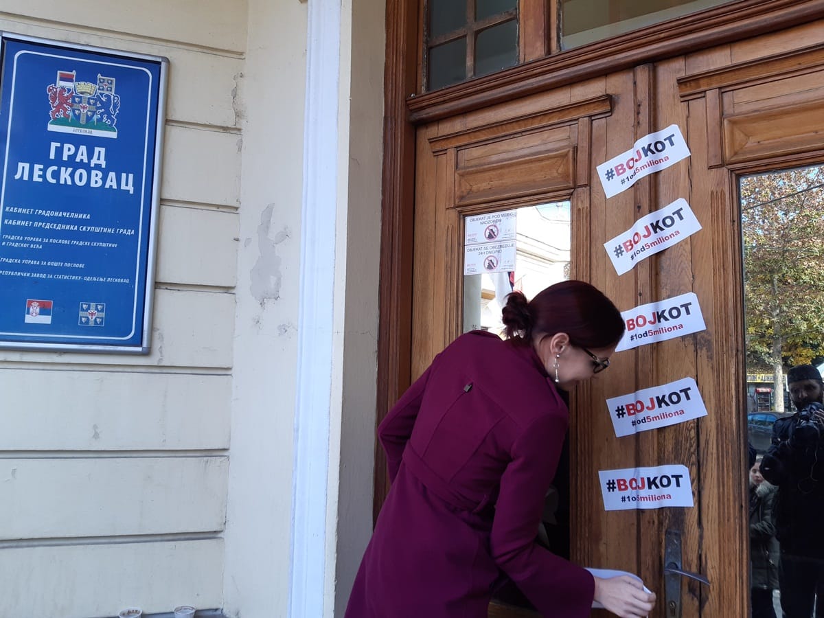 Opozicija Leskovac 2 novembar 2019 foto Bojana Stamenkovic