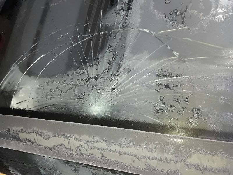 slika namernog lomljenja sofersajbne  na autobusu ispred hitne pomoci u prokuplju 09.01.2020