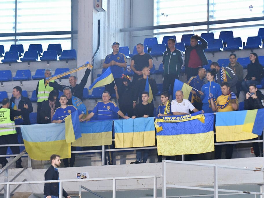 Srbija Ukrajna navijaci futsal kvalifikacije za Svestko prvenstvo foto Juzne vesti Vanja Keser