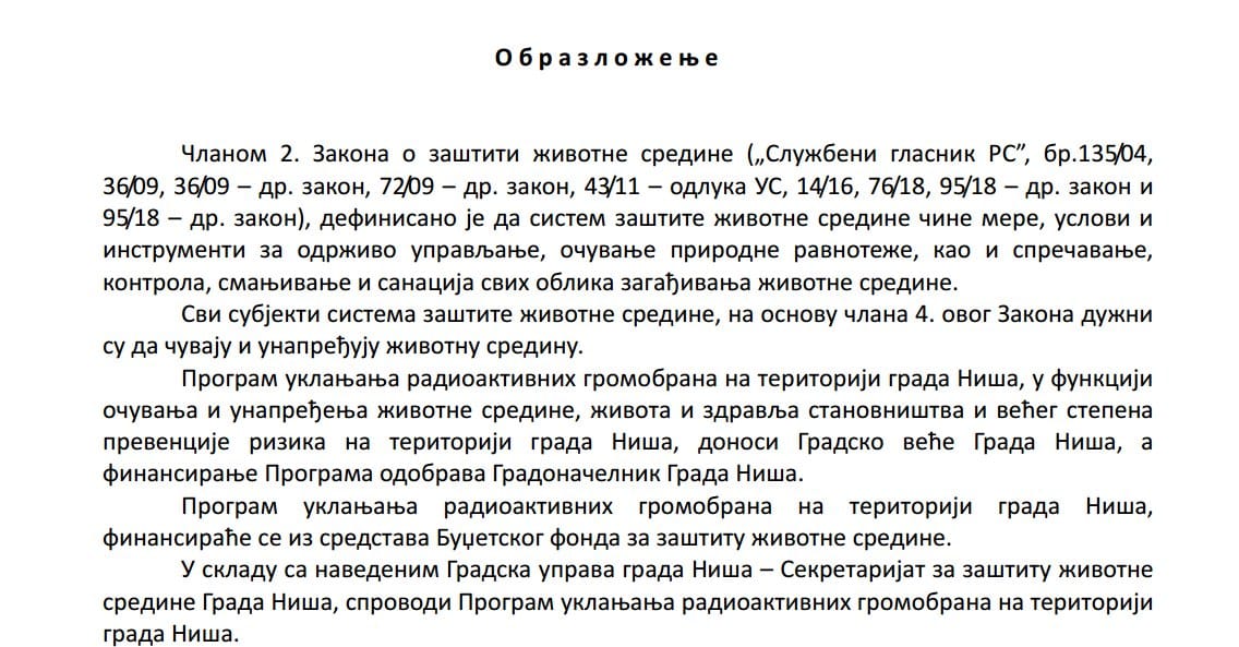 obrazlozenje gromobrani; foto: printskrin