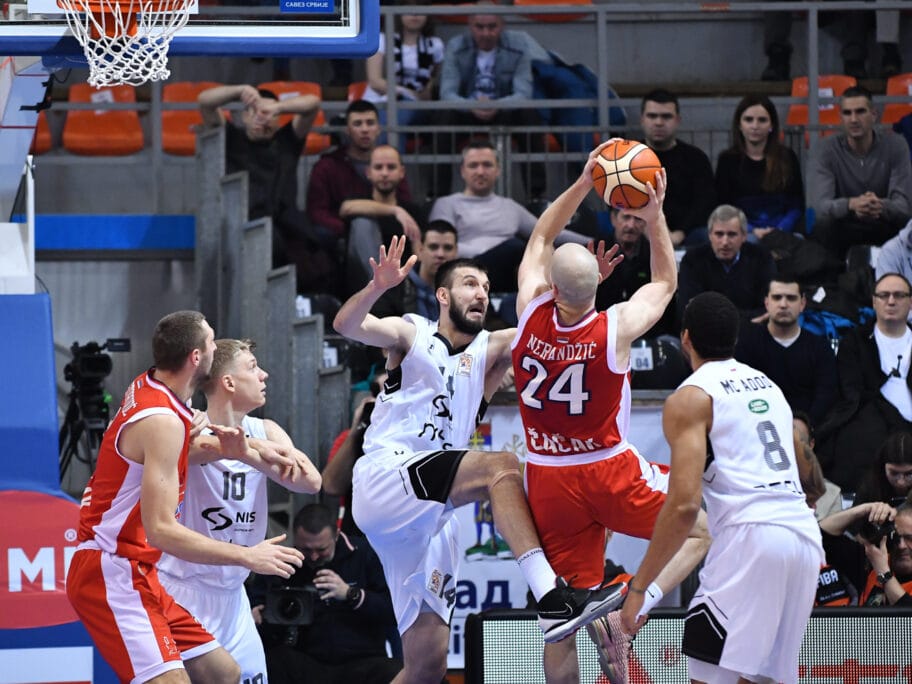 Kup Koraća: Borac sveo Partizan na dva koša iz igre za celu četvrtinu, ali izgubio 4 Partizan Borac cetvrtfinale Kup Radivoja Koraca 2020 foto Juzne vesti Vanja Keser