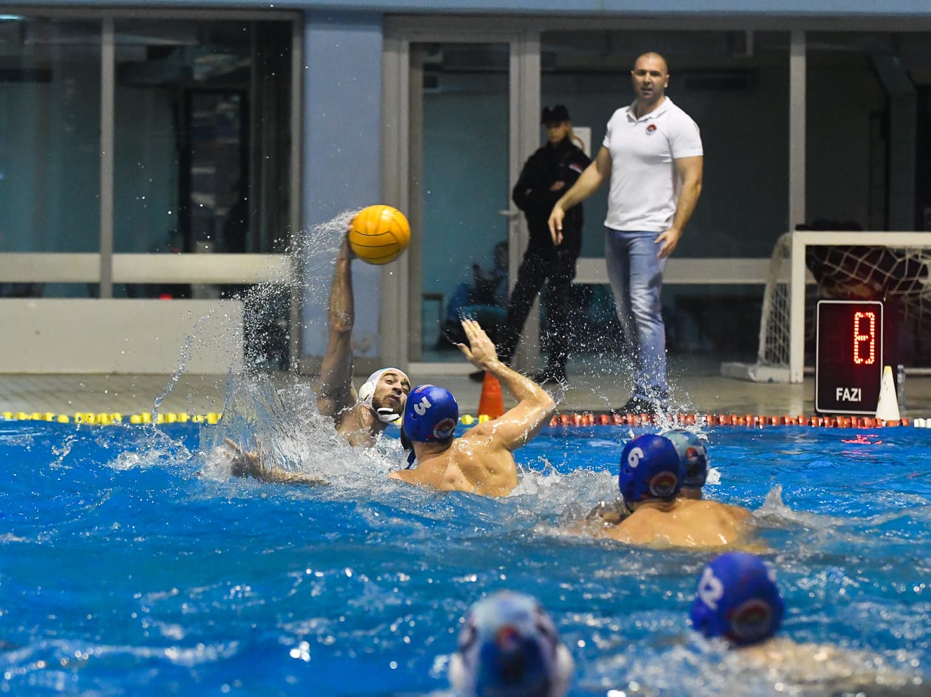 Uzbudljiv meč na bazenu "Čair" i pobeda Naisa nad Vojvodinom 1 Nais Vojvodina vaterpolo februar 2020 foto Juzne vesti Vanja Keser