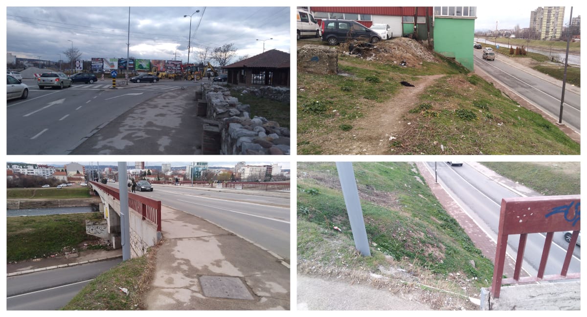 Nezaštićeni deo mosta u Jagodin mali - foto Lj.Kostić