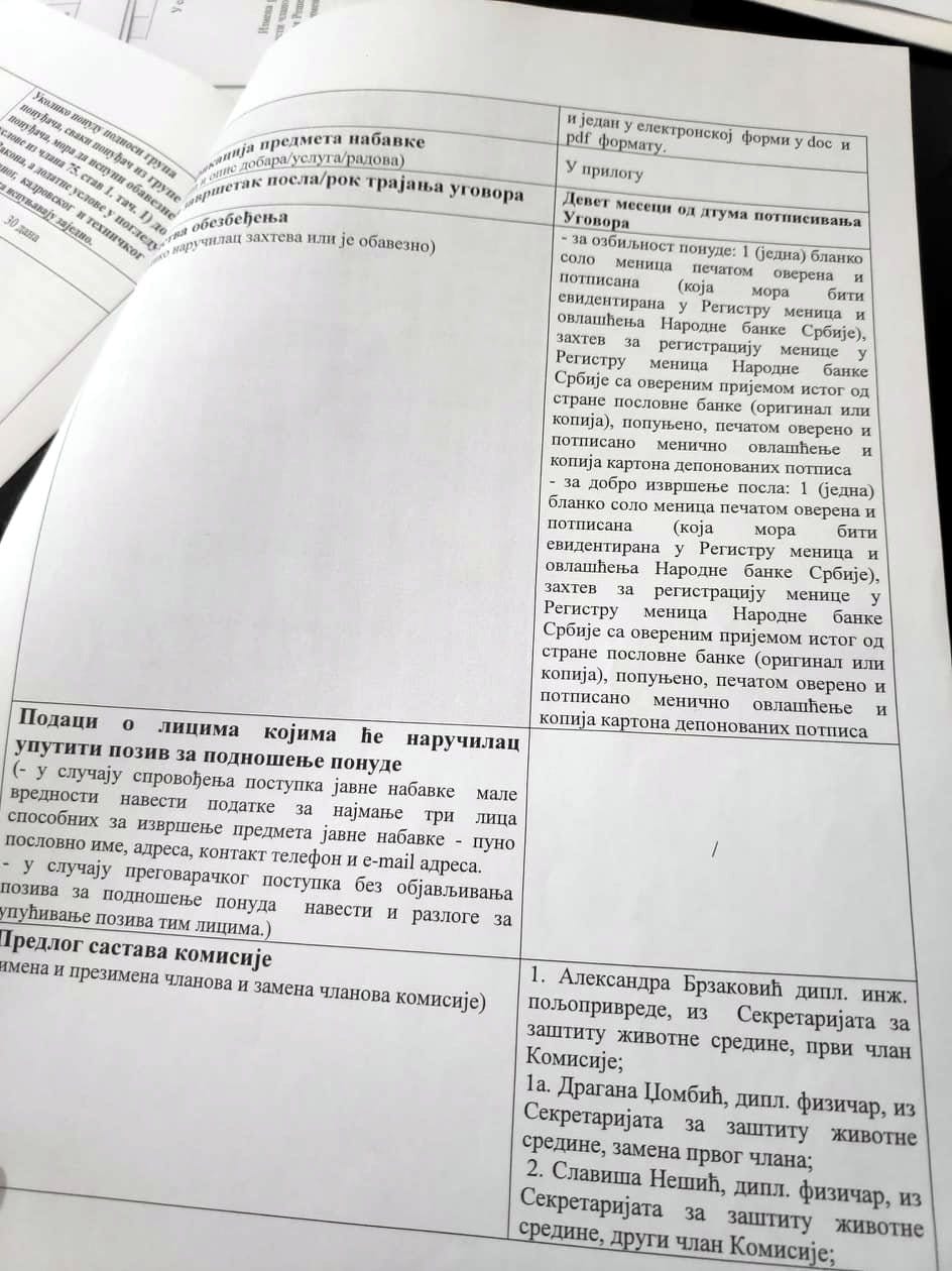 Kvalitet vazduha prva komisija; foto: JV