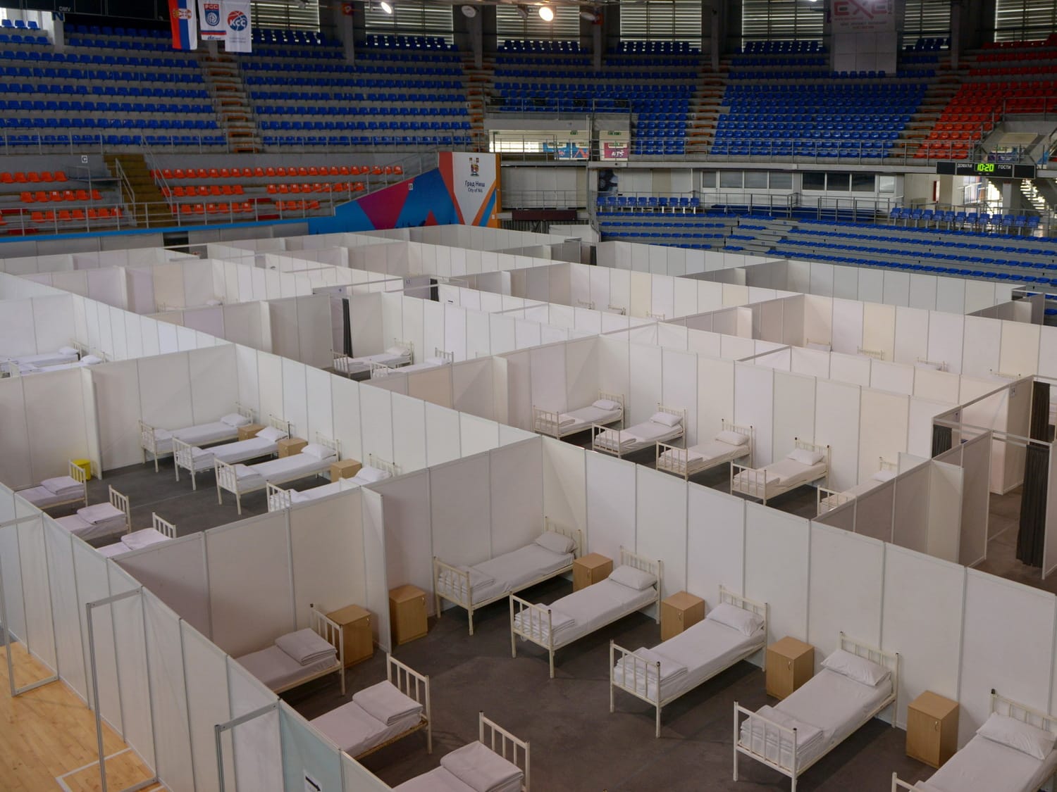 Hala "Čair" opremljena za prve pacijente, postavljeno 256 ležajeva 1 cair foto ministarstvo odbrane