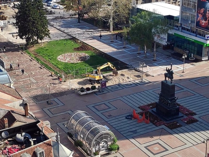 Trg kralja Milana 1 april 2020; foto: JV-J. A