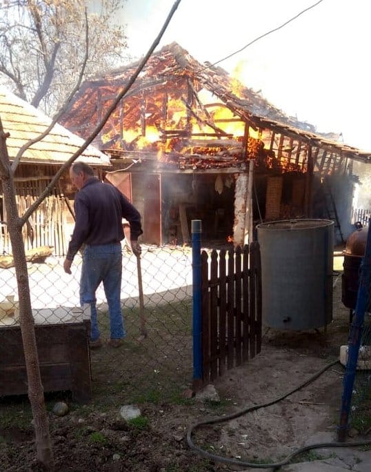 Pozar radionica Ljupten 6; foto: M. Miljkovic