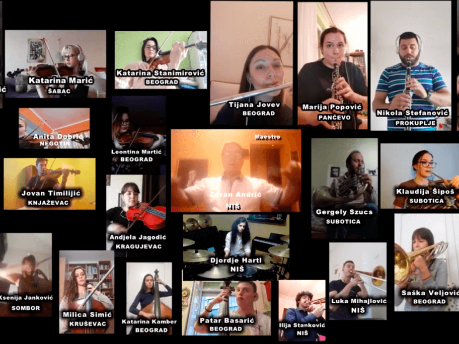 Omladinska filharmonija Naissus onlajn koncert foto print screen Yputube