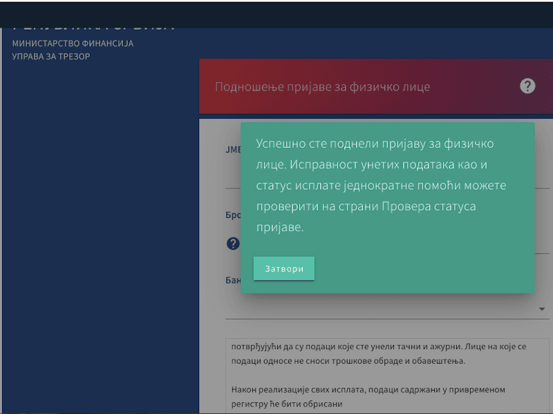 prijava za 100 evra sajt trezora koji radi