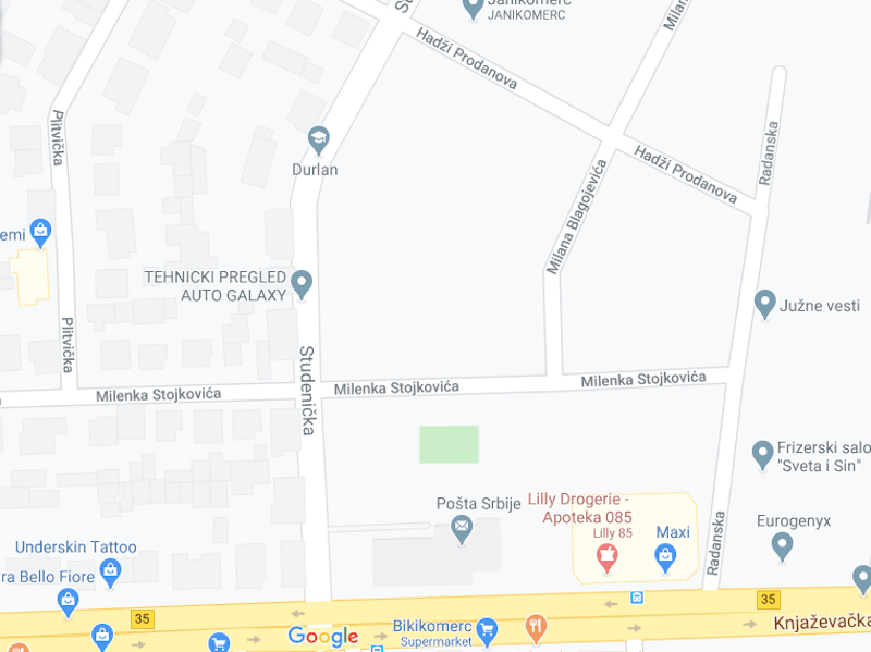 studenicka od knjazevacke do hadzi prodanove