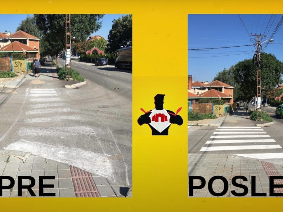 Pesacki prelaz pre i posle foto Niska urbana gerila