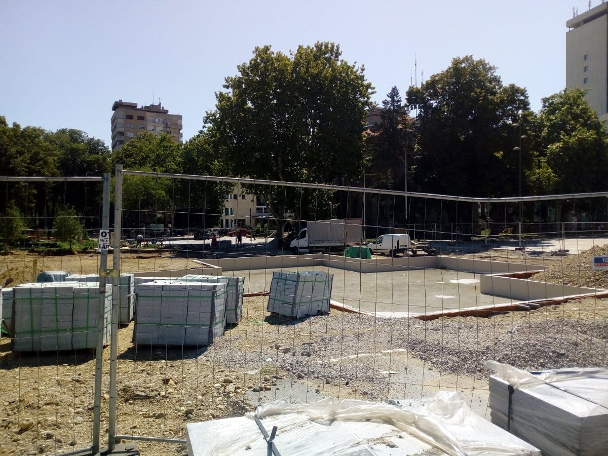 Uredjenje Trga Nis, jul 2020; foto: JV-N. Mitic