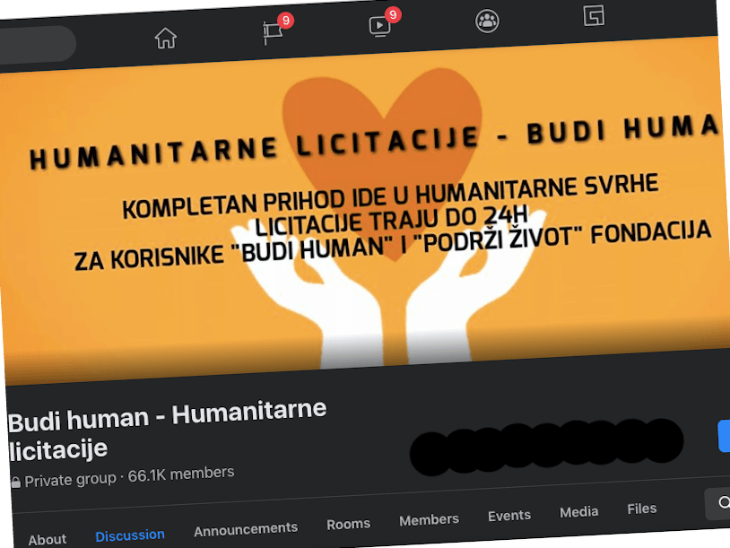 Licitacijama u Fejsbuk grupi sakupe i do 6.000 evra dnevno za pomoć deci i odraslima u lečenju 16 facebook printscreen humanitarne licitacije