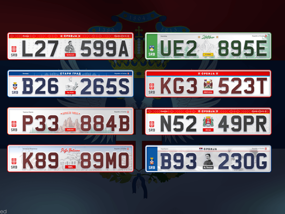 Nišlija dizajnirao registarske tablice sa motivima Srbije 10 Eu Tablice