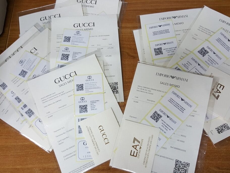 Falsifikovani sertifikati brendova Armani i Guci