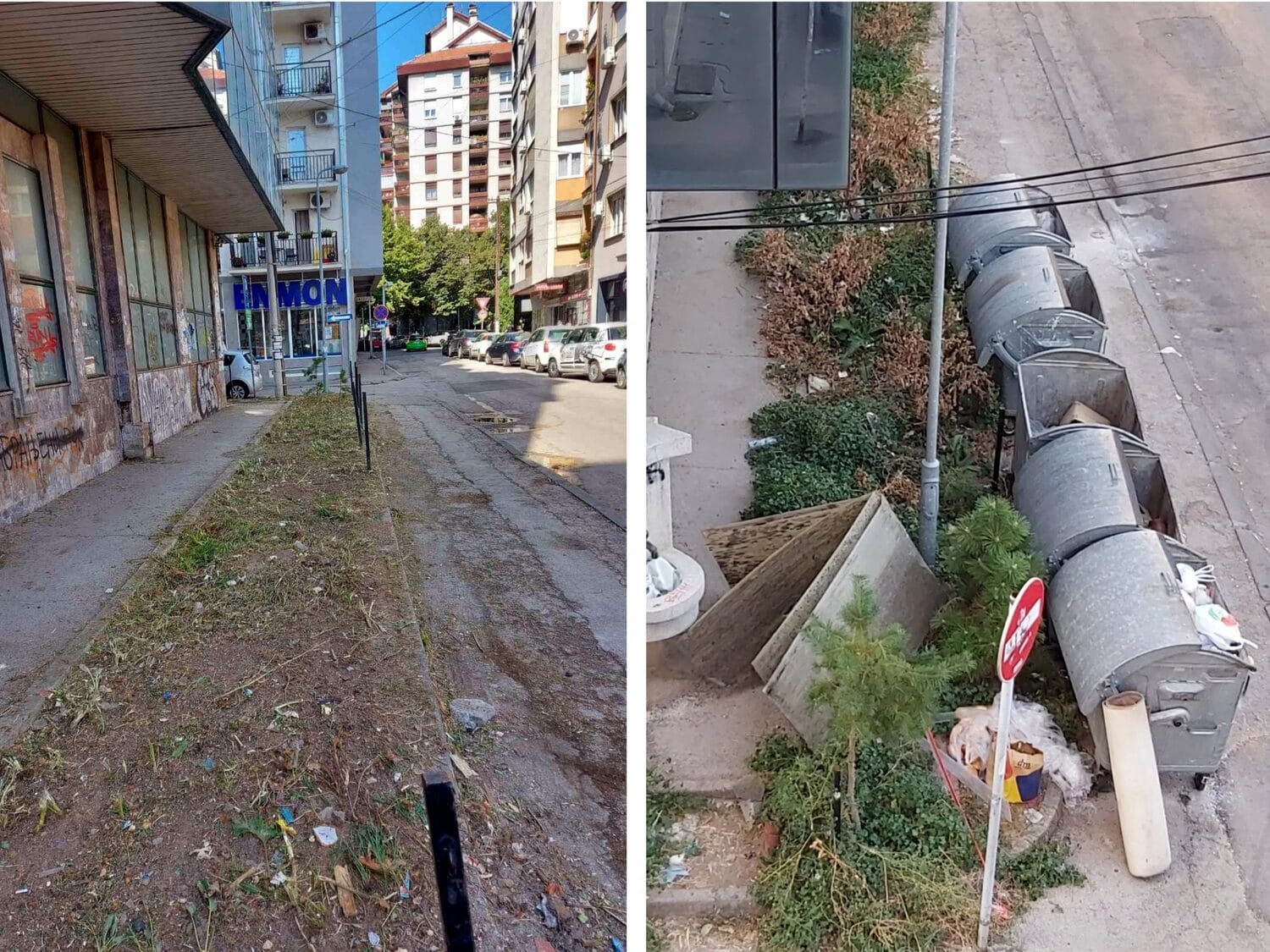 Pritužbe građana na nepokošenu travu i smeće "Mediana" rešila nakon pitanja novinara 1 Raskrnica Ucitelj Tasina i Rajiceva korov trava 1 foto citalac JKP Mediana scaled