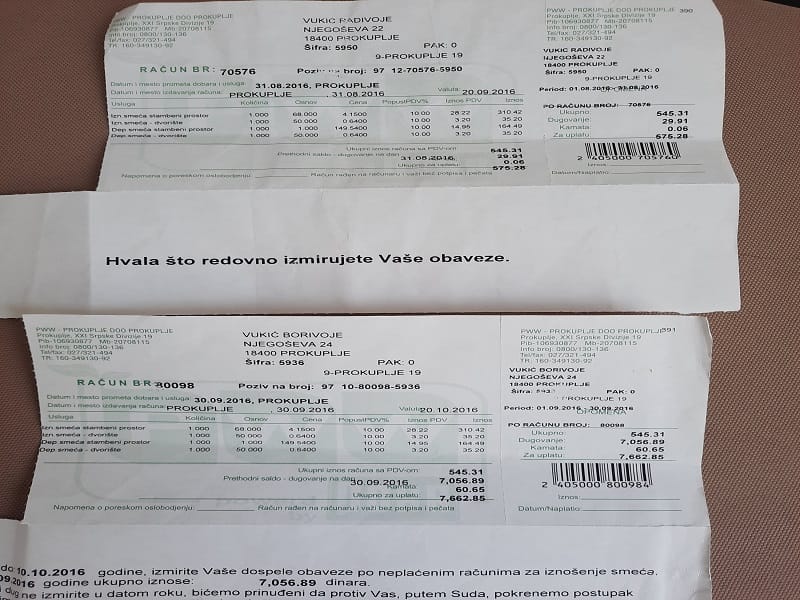 komunalni računi