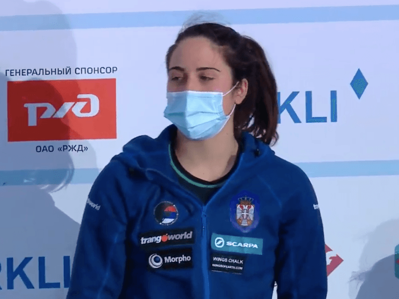 stasa gejo nakon kombinacija, foto ifsc printscreen youtube