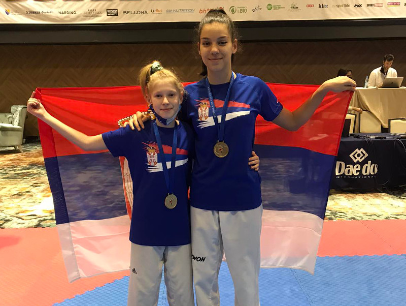 Dve Nišlijke prvakinje Evrope u tekvondou 1 masa nesic i iva petrovic tekvondo klub asteriks