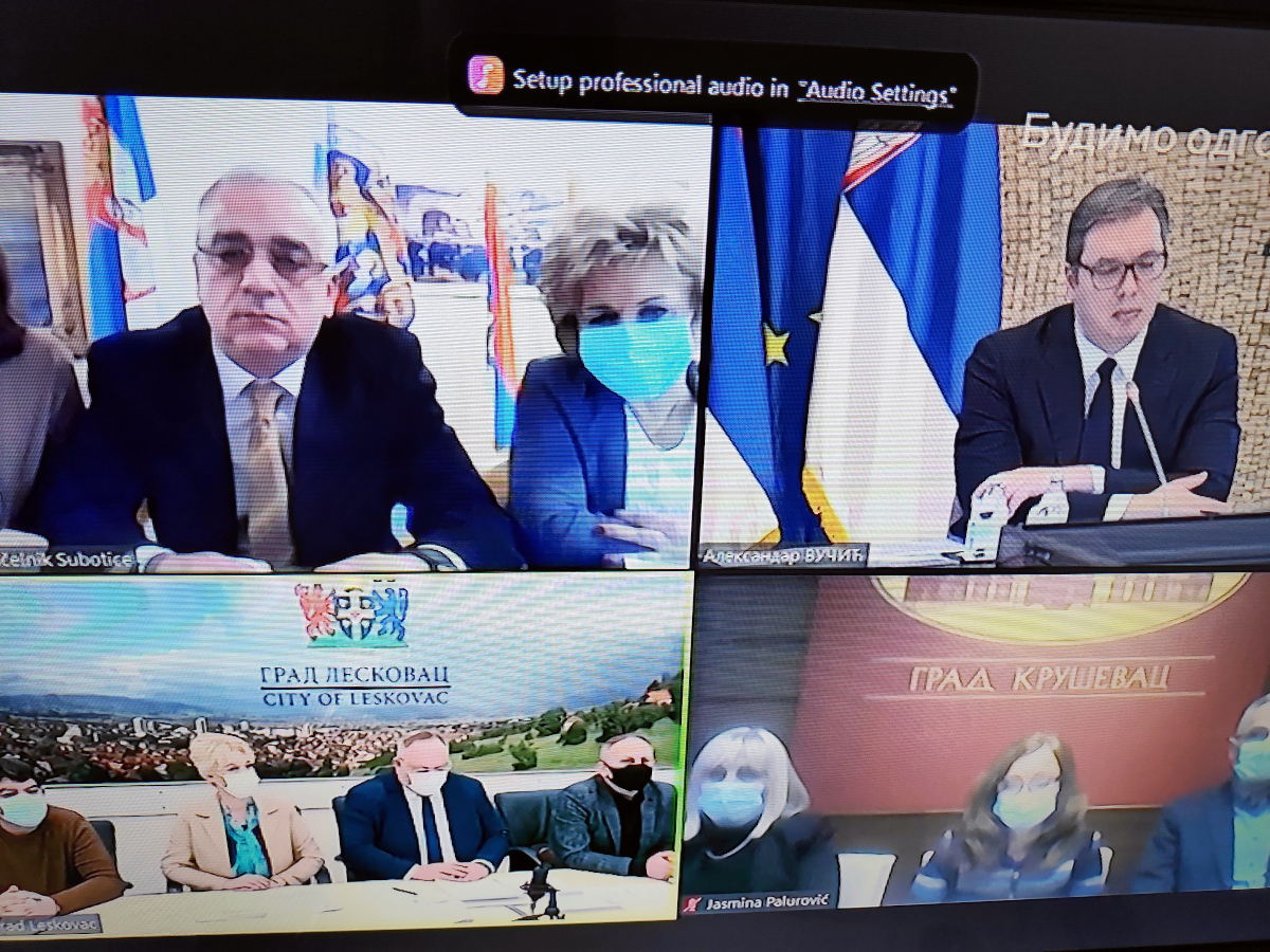 Leskovac se uključio onlajn; foto: JV