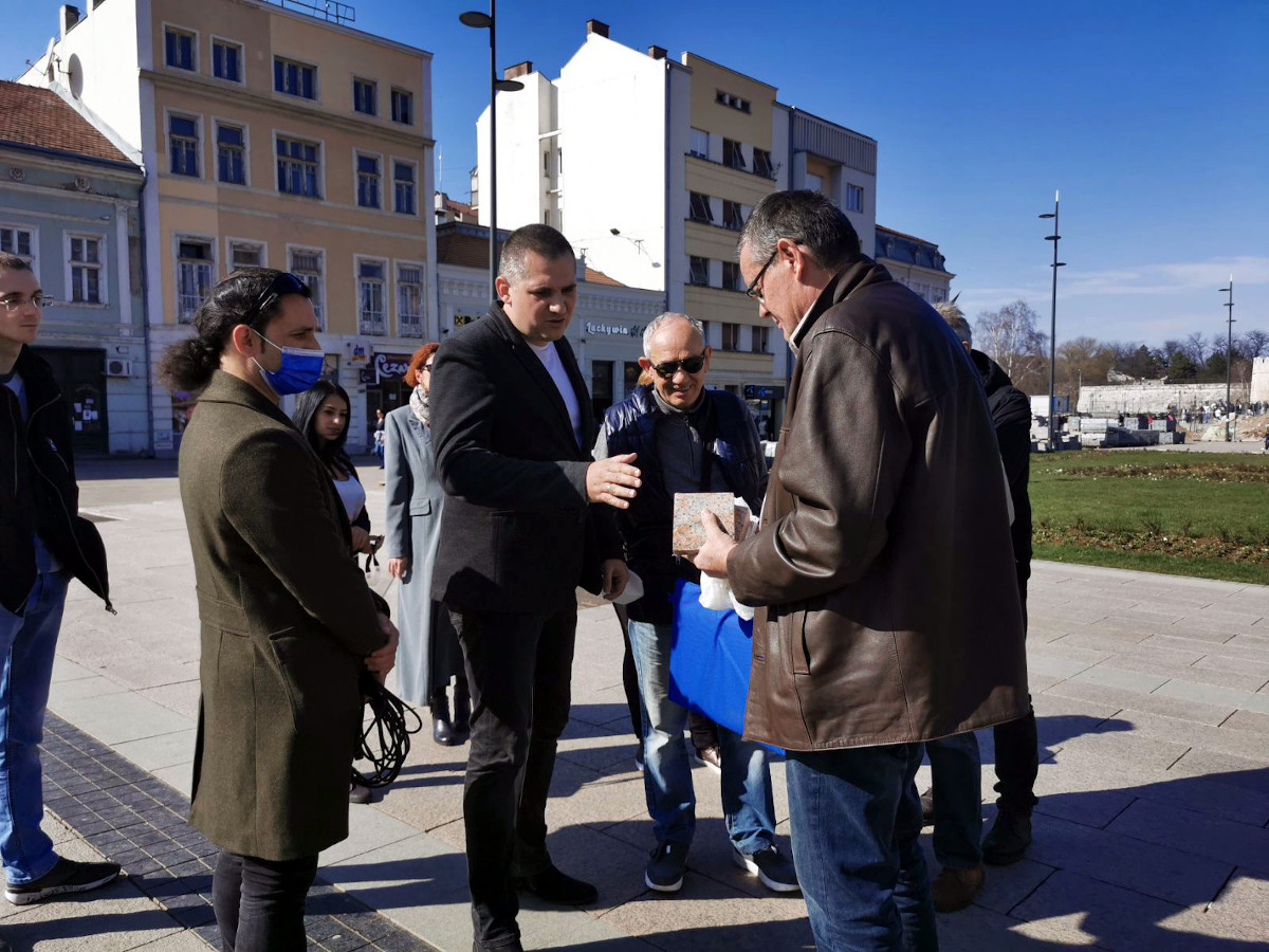 Protest opozicija Trg; foto: E. M
