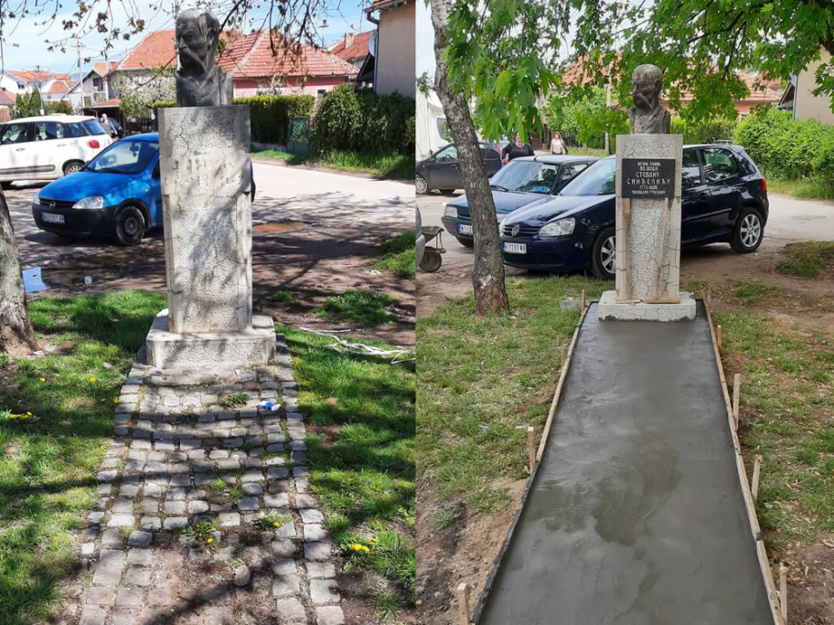 Konačno počelo sređivanje spomenika Stevanu Sinđeliću u Donjoj Vrežini 18 spomenik preposle