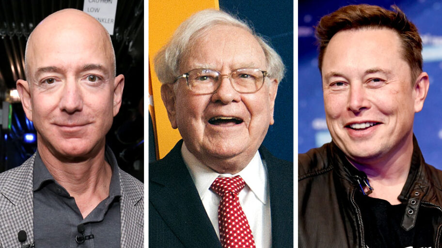118834890 bezos buffet musk comp getty