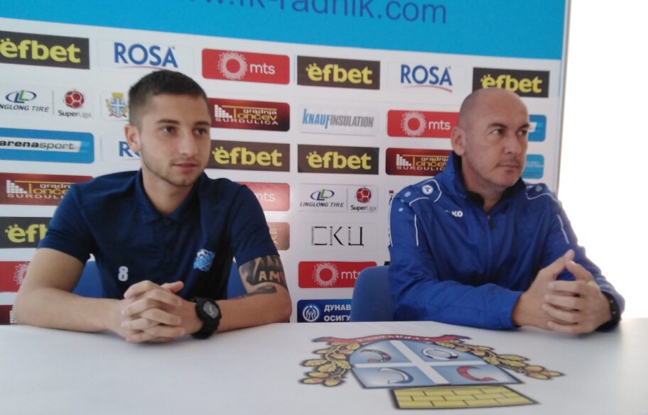 mladi Viktor Lukic i sef strucnog staba Radnika Dusan Djordjevic scaled