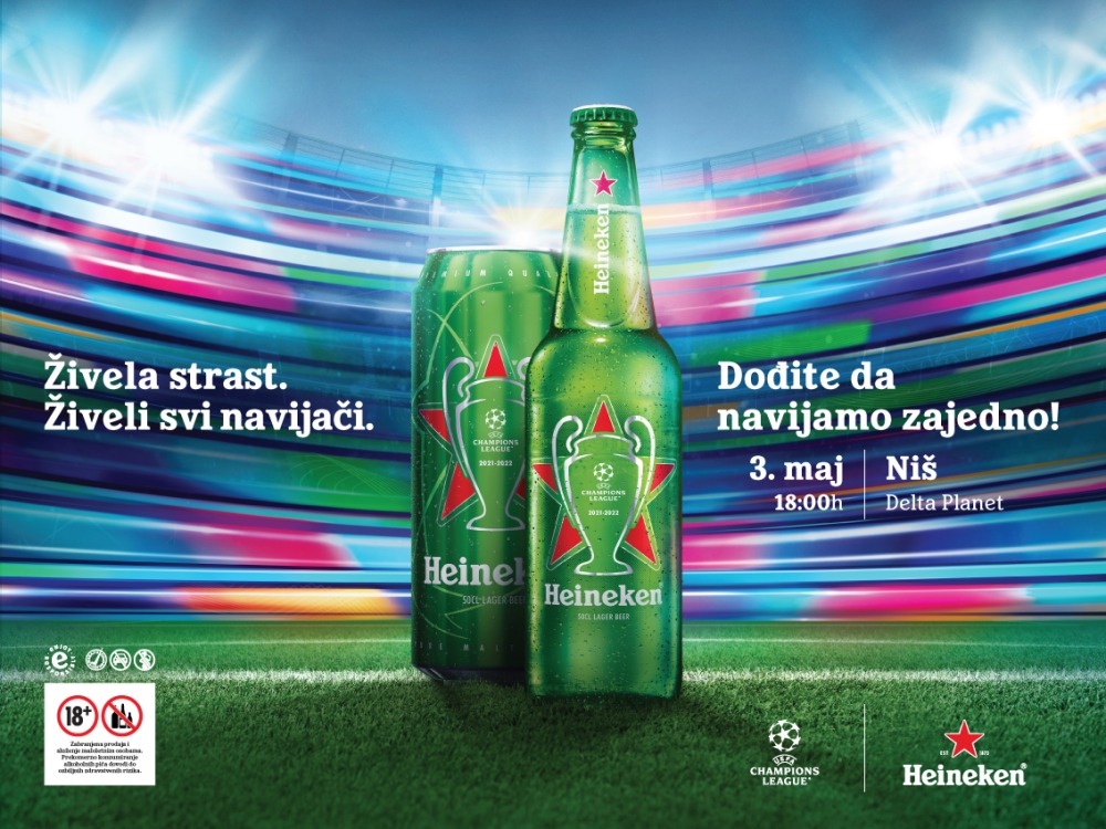 "Heineken" te poziva na ekskluzivno gledanje polufinala UEFA Lige šampiona u Nišu, ispred TC "Delta planet" 1 Slika 1 1