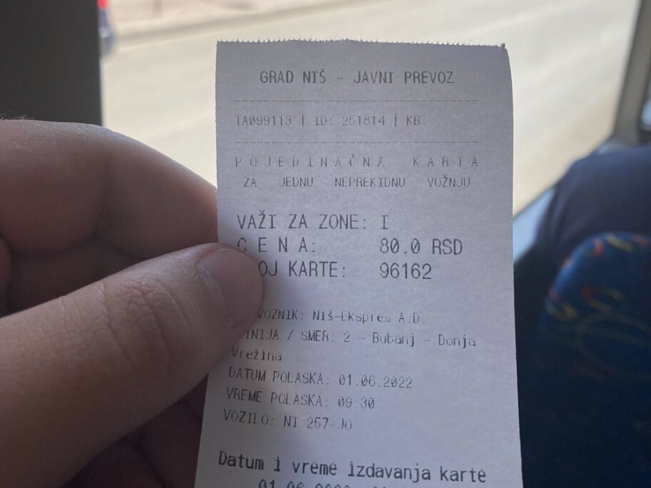 Od danas skuplji gradski prevoz u Nišu, karta za prvu zonu 80 dinara 15 karta javni prevoz foto m z
