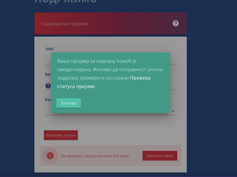 prijava za 5000 dinara 1