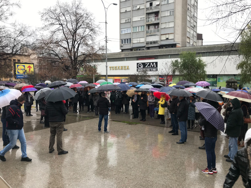 Protest prosvetara - Prokuplje