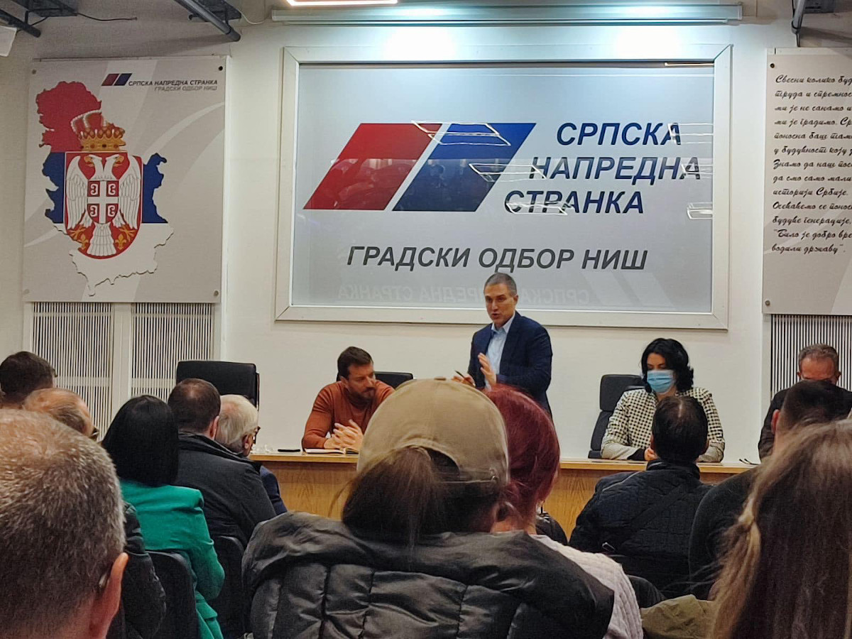 Stefanović na sastanaku u Nišu 2, 26. januar 2023; foto: FB Nebojša Stefanovic