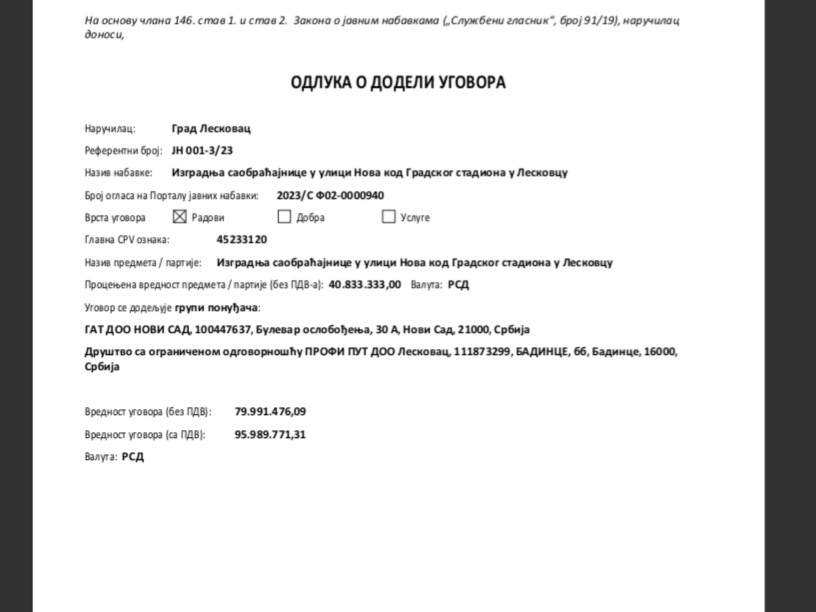 Prinskrin - ulica stadion Le