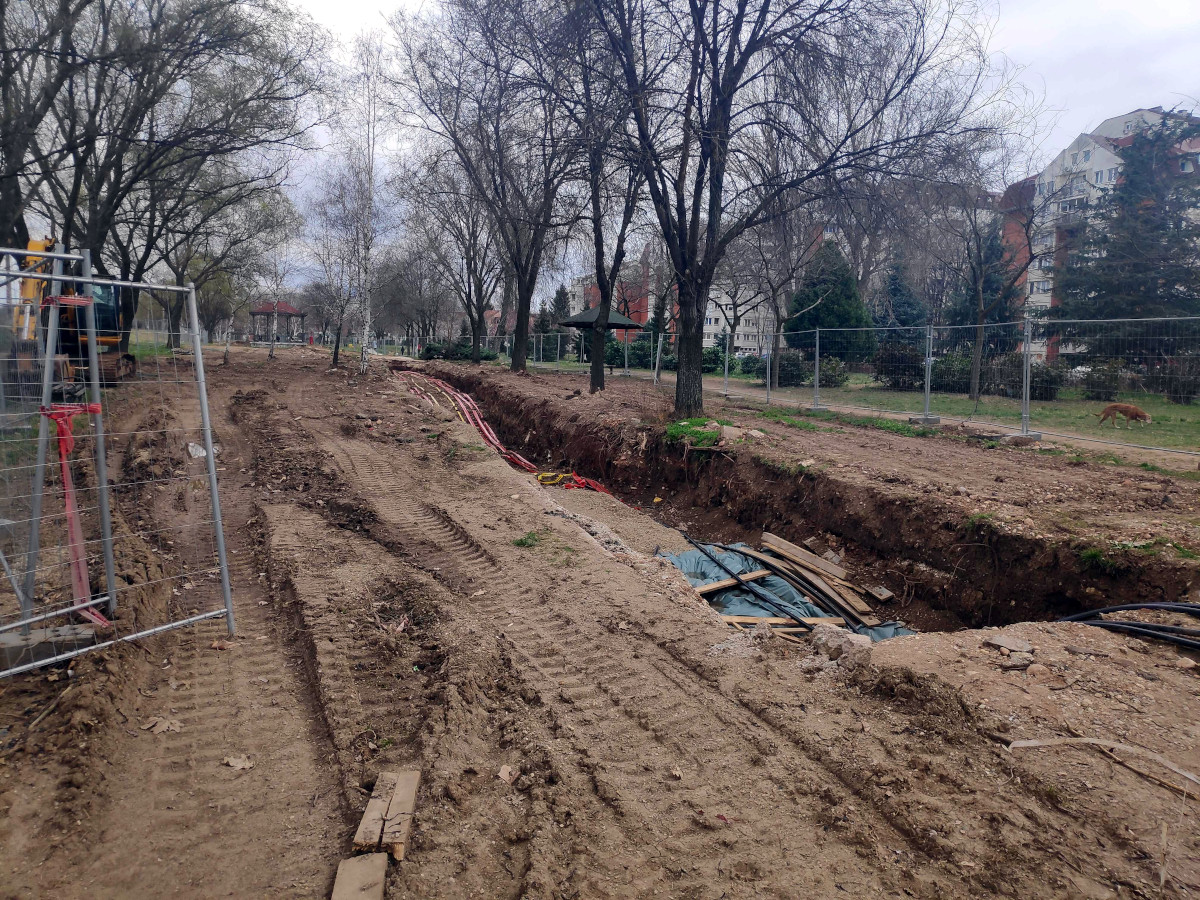 Izgradnja dalekovoda kej, slika5, mart 2023; foto: JV-Nikola Đukić