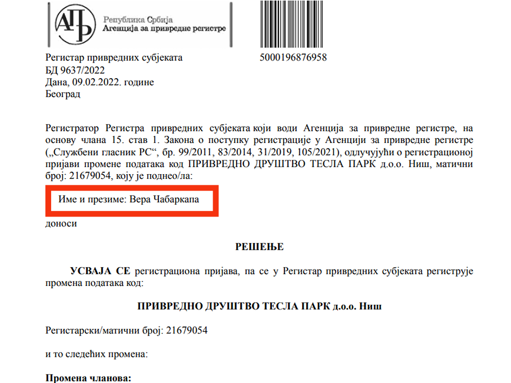 vera podnosila dokumentaciju