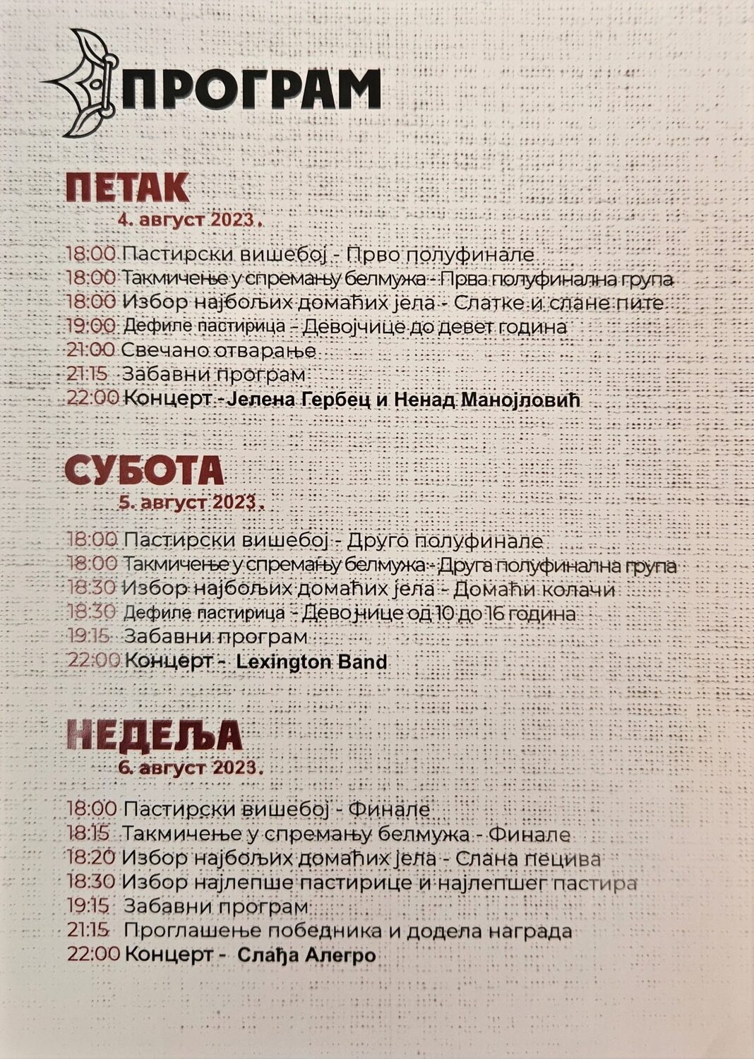 program belmužijada
