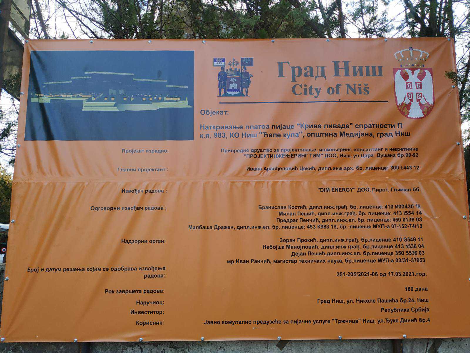 pijaca, bulevar, tabla