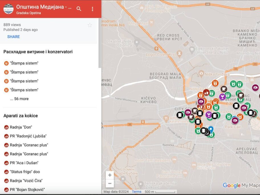 mapa Opstina Medijana