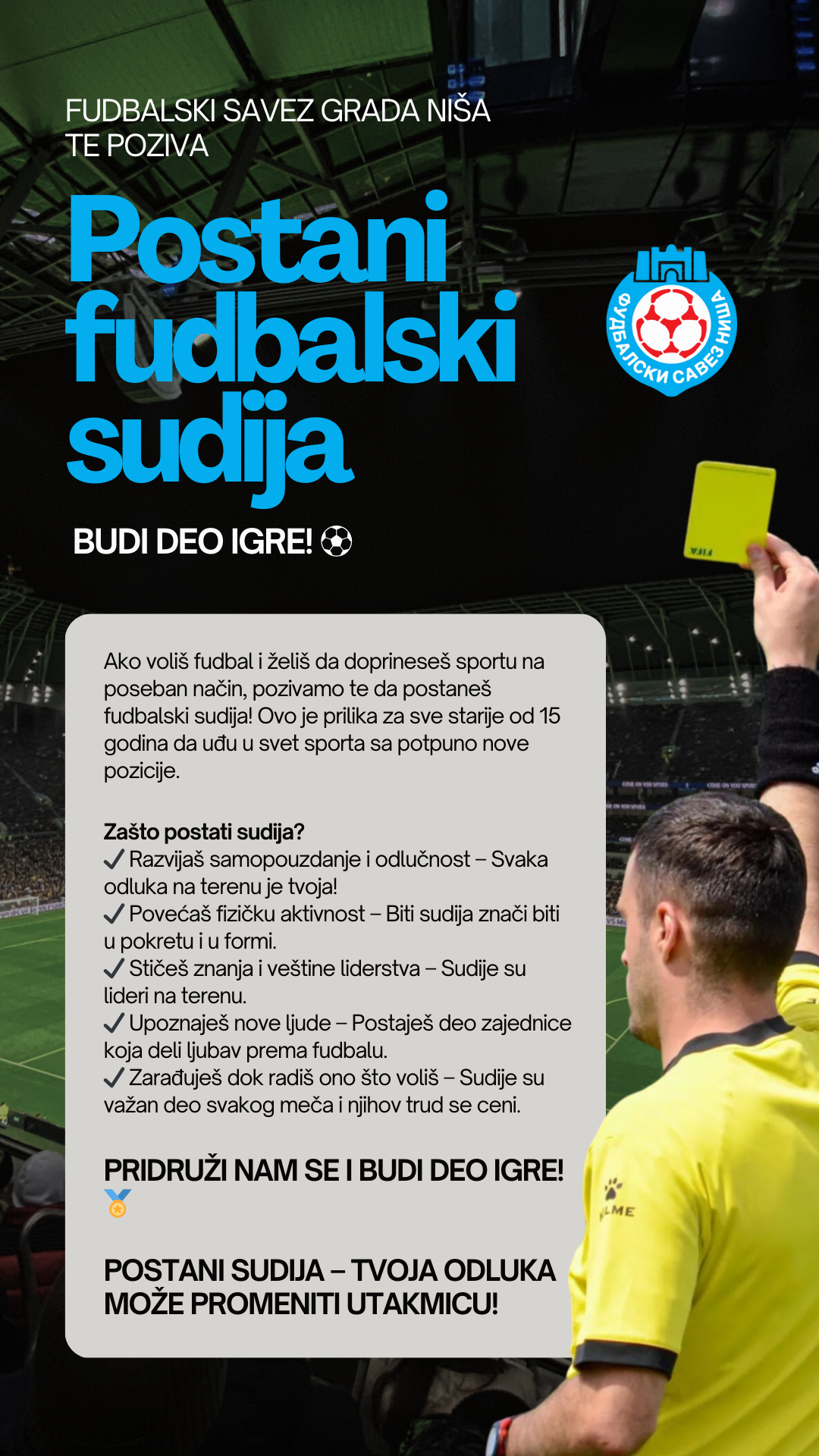 Postani fudbalski sudija