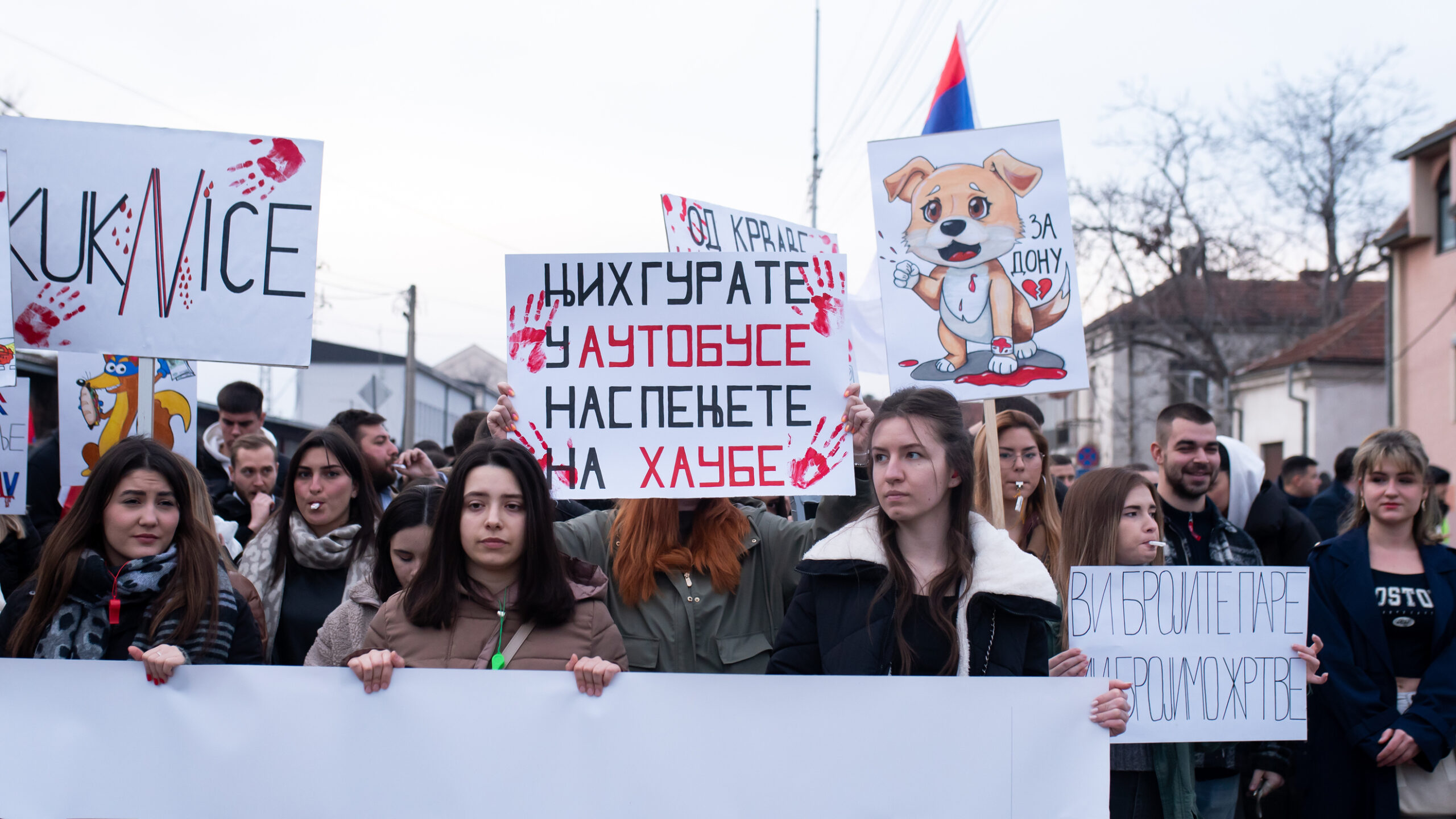 Protest u Nišu u subotu - godinu dana od napada koji je bio okidač za masovne blokade fakulteta 1 protest 26012025 jelena misic 2 scaled